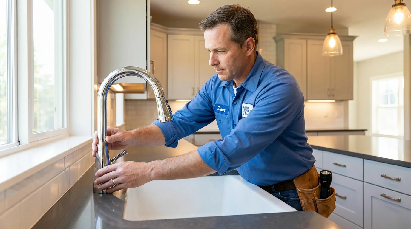 Kitchen faucet installation by Johns Plumbing LLC in Gladwin
