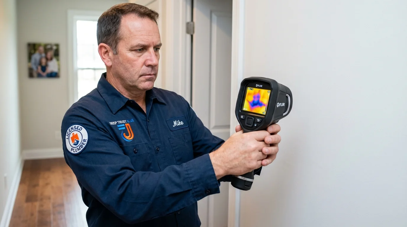 Thermal imaging leak detection by Johns Plumbing LLC in Gladwin